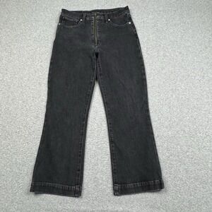 Lucky Brand Bridgette High Rise‎ Crop Mini Boot Denim Jeans Women's 10/30 Black